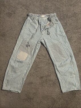 Free People ‘We The Free’, Moxie Railroad Striped Barrel Jeans, Sz 26